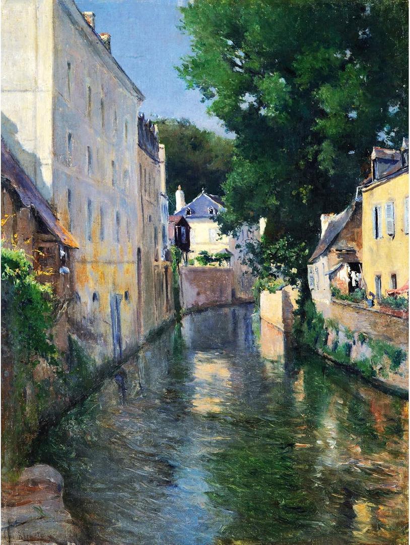 Aureliano De Beruete The River Isole Quimperle Large Art Print Poster Wall Decor Premium Mural (Unframed Paper 18X24)