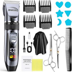 Men's Hair Clippers & Beard Trimmer Grooming KitAll-in-one Professional Hair Cutting kit,Cordless Rechargeable Hair Clipper for Men with LED Display for Men's Barbers Hair Trimmer and Body Care