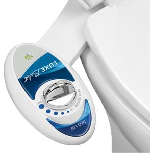 LUXE Bidet NEO 110 - Single Nozzle, Non-Electric Bidet Attachment for Toilet Seat, Adjustable Water Pressure, Rear Wash (Blue)