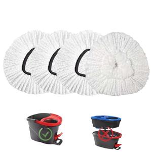4 Pack Mop Replacement Heads for O-Ceda Mop Replace Head Spin Mop Heads Replacements, Microfiber Spin Mop Refills, Easy Cleaning Mop Head Machine Washable