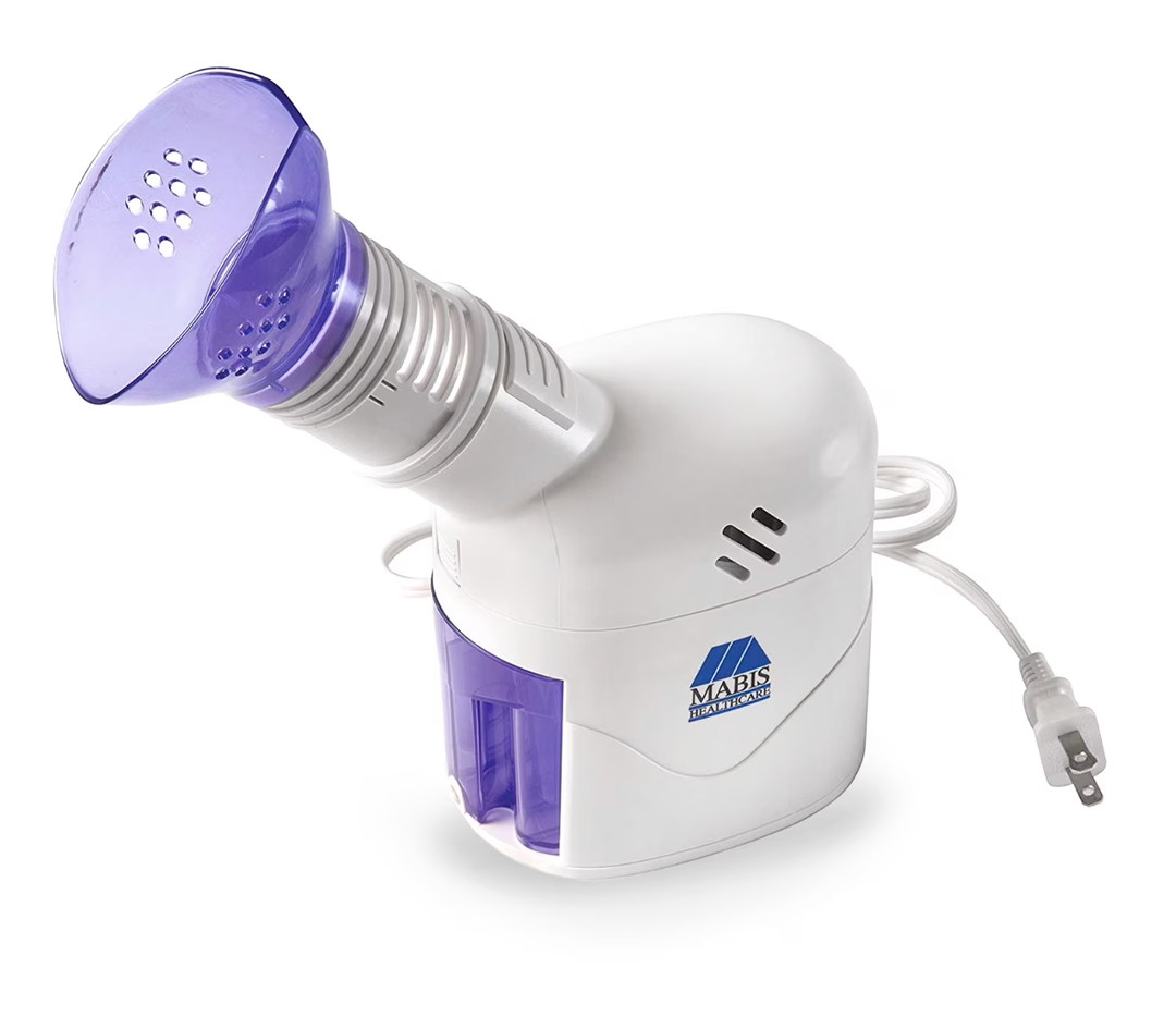 MABIS Facial Steamer, Steam Inhaler, FSA Eligible, Vaporizer or Vocal Steamer with Aromatherapy Diffuser and Soft Face Mask for Cleansing, Sinus Pressure, Congestion, Colds and Cough, 25mL