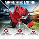 EFAH SPORTS Soccer Goalkeeper Gloves for Kids Boys Children Youth Football Goalie Gloves with Super Grip Protection Palms (Size 6 Suitable for 13 to 15 Years Old, Red)