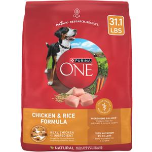 Purina ONE Chicken and Rice Formula Dry Dog Food - 31.1 lb. Bag (EXP 11/18/27)