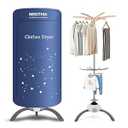 Portable Clothes Dryer, 900W Fast Drying & Large Load Capacity for Laundry and Shoes - Compact Mini Dryer Machine for Travel, Apartments, RV, Dorm Blue