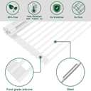 Roll Up Dish Drying Rack Over The Sink Kitchen Roll Up Sink Drying Rack Multipurpose Foldable Sink Drying Mat, Heat-Resistant, Anti-Slip & Anti-Rust Dish Rack for Kitchen, 20.5" x 13", White