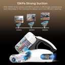 JIGOO J200 Improve Sleep Mattress Vacuum Cleaner Uv Sanitizing, Deep Cleaning Bed Vacuum Non-Destructive Fabrics, 99.9% Effective Filtration for Allergy Sufferers