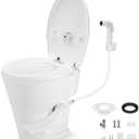 Kohree RV Toilet, 18.5" Residential Comfort Height | Soft Close Seat & Cover, Deeper Bowl & Longer Seat, Efficient Gravity Flush System, Foot Pedal Operation