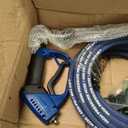 HiPrewaPro Pressure Washer Gun and Hose Kit, 4800PSI Steel-Braided & Durable - Flexible & Kink-Resistant Power Washer Hose 50 FT with 3/8" Swivel Quick Connector and M22 14mm Adapters Replacement