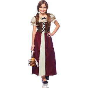 Costume Culture Peasant Girl Costume, Burgundy, Medium Maroon