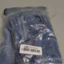 ELLEVEN Denim Mini Skirt Low Rise with Shorts, Raw Hem High Stretch Y2k Casual Jean Skort with Pockets, S