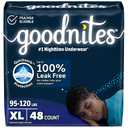 Goodnites Boys' Nighttime Bedwetting Underwear, Size Extra Large (95-120 lbs), 42 Ct (2 Packs of 21), Packaging May Vary