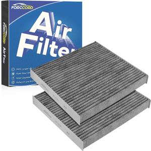 2-Pack HEPA Cabin Air Filter CF10381 Fits for Hyundai Azera/Sonata 2006-2008, Santa Fe 2007-2009, Kia Carnival 2022-2026 Activated Carbon Cabin Filter Replacement 08790-3K000 Car Accessories