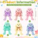Civaner 12 Pcs Bunny Stuffed Animals Bulk 12.6 Inch Easter Plush Rabbit with Tie Colorful Bunny Plush Toys for Easter Basket Stuffers Valentines Birthday Gifts Baby Shower Wedding(Pastel Color)