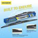 VEIGEIR 22inch + 21 inch Steel Frame Windshield Wiper Blades,Compatible with Toyota Tacoma 2014-2005 Solara 2003-2001 /Grand Cherokee 2021-2011 and More Model Conventional Front Wiper (Pack of 2)