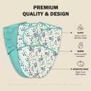 Cute Castle 3-Pack Baby Swaddle Sleep Sacks - Newborn Swaddle Sack - Ergonomic Baby Swaddles Blanket Warp for Boys and Girls - Baby Essentials (0-6 Months - Green)