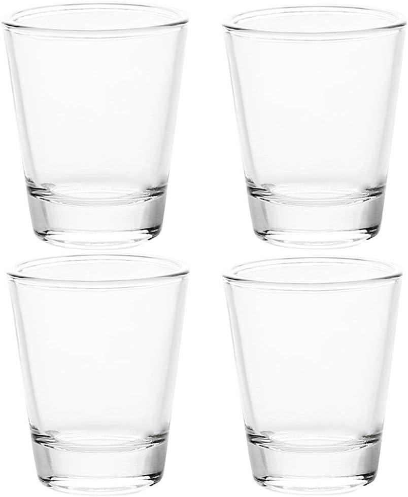 BCnmviku 1.5 oz Shot Glasses Sets with Heavy Base, Clear Shot Glass (4 Pack)