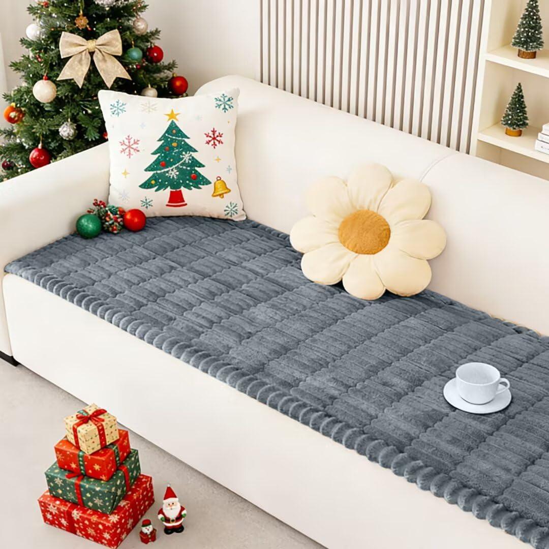 Husalari Couch Covers for Dogs, Washable Sofa Couch Cover for Pet, Couchs Covers for Cushion Sofa Pet Friendly, Non Slip Sofa Cover (27.6''*82.7''/70 x 210cm), Deepgray