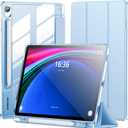 INFILAND Case for Samsung Galaxy Tab S10 Lite /S10 FE/ S9 FE 5G 10.9 Inch/Tab S9 11 Inch with S Pen Holder, Slim Clear Protective Cover Support Auto Wake/Sleep (Blue)