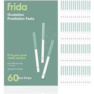 Frida Fertility at-Home Ovulation Test Kit, Easy-to-Use LH Test Strips for Ovulation Prediction Fertility Tracker, 99% Accuracy, Find 2 Most Fertile Days to Conceive, 60 Count