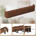 Wall Mounted Coat Rack with Shelf, Wooden Entryway Organizer with Hidden Metal Hooks for Hanging Coats Bags Keys, Modern Floating Shelf for Hallway Bathroom