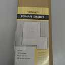 UNISHADES No Drill Cordless Roman Shades, Room Darkening, 29×48 in Beige