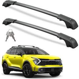 Wonderdriver 300lb Roof Rack Cross Bars Compatible with 2023-2026 Kia Sportage X-Line AWD/X-Pro/X-Pro Prestige with Raised Rail, (Not for SX &EX &LX with Flushed Rail and Panoramic Sunroof) Lockable