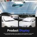 Car Windshield Sun Shade, 51.18" x 23.62" Double Bubble Front Window SunShade, Foldable Windshield Sun Visor for Keeping Vehicle Cool, Universal for Cars Trucks SUVS (Silver)