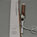 WEEYUM 1 1/2 Inch Curling Iron, Large Barrel Curling Wand for Hair, Ceramic Tourmaline Hair Curling Iron, Double Voltage(100-240V) (White)
