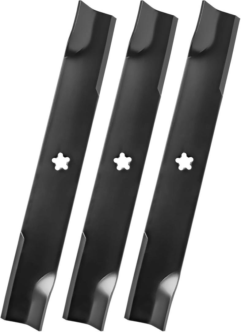 539112079 High Lift Mower Blades Compatible with Hu sqvarna/Dixon 52" Deck, 510417801 Lawn Mower Blade Fit for MZT 52 EZ 5224 EZ 4220 EZ 5221 KAA Mower, Replace 539117911 539117973 10782 10881, 3 PK