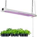 42W Hanging Plant Light for Indoor with Chain Switch Extendable Coverage (Link up to 6) - Full Spectrum LED Grow Light 4FT 5000K for Greenhouse, Shelves, Tomatoes