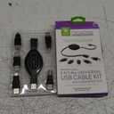 Emerge Tech ReTrak ETPRU6M Universal USB Extension Retractable Cord, Black, 6 feet Black