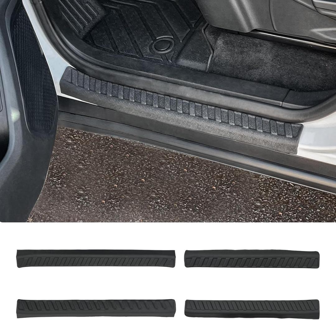 Door Sill Protector Compatible with 2024-2025 Chevrolet Traverse Step Protector Door Edge Step Guard Car Door Dust Shield Cover 2024 Chevy Traverse Exterior Accessories
