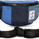 Medium Moonbeam Waist Crossbody Bum Fanny Nylon Bag (One Size, Zing - Indigo)