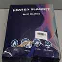 MAXEVE Electric Heated Throw Faux Rabbit Fur Blanket with 8 Heating Levels & 8 Hours Auto Off, Fast Heating Warm Cozy Sherpa Washable Blanket with OverHeat Protection, ETL Certification, Grey