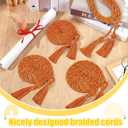 WILLBOND 12 Pcs Graduation Rope Honor Cord Tassel Set, Graduation Accessories for Ceremony, Graduate Students Souvenir and Gift (Orange)