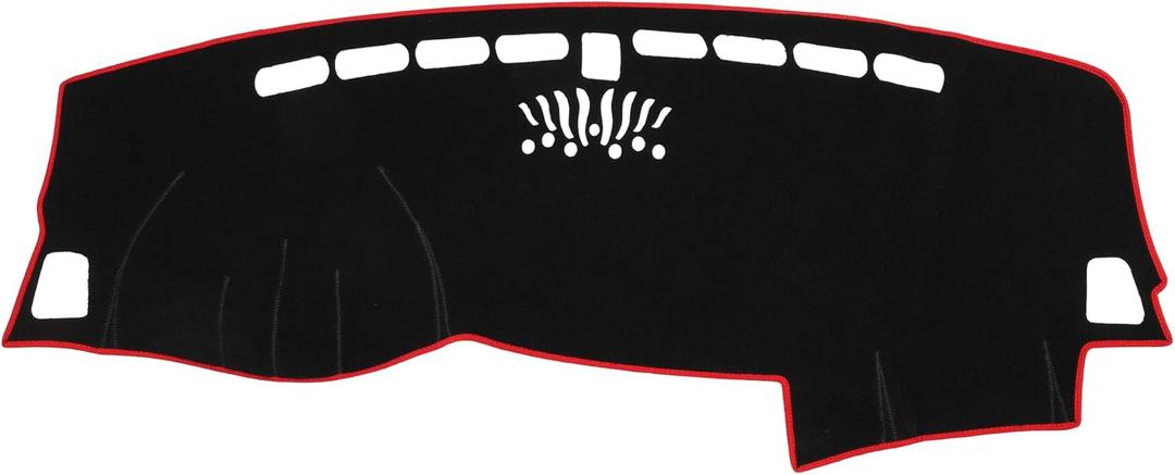 Car Dashboard Cover Mat Compatible for Kia Sportage 2017-2022, Protective Polyester Red Center Console Interior Trim Dash Board Mat