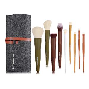 Makeup Brushes, EIGSHOW 5 Colors Essential Kabuki Makeup Brush Set with Ultra Soft Synthetic Fibers for Powder Blush Concealers Contouring Highlighting