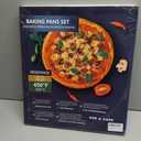 Pizza Pan - 14 Inch Nonstick Pizza Pan for Oven with Widen Handles for Cooking, Baking, and Grilling - Durable, Even Heating, Long-Lasting Kitchen Cookware (2, Golden)