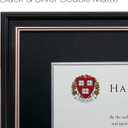 EXCELLO GLOBAL PRODUCTS Photo Document Frame: 11" x 14" with Double Mat Graduation Diploma Certificate Holder Wall Frame (Black/Silver/Red)