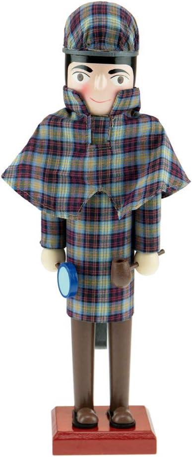 Clever Creations Sherlock Holmes 12 Inch Traditional Wooden Nutcracker, Festive Christmas Dcor for Shelves and Tables