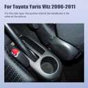 Car Armrest Box for Toyota Yaris Vitz 2006-2011 Auto Accessories Center Console Leather Arm Rest Double-Layer Storage Space with Cup Holder (Black Thread)
