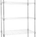 Whitmor 5 Tier Storage Shelves, Heavy Duty with Wheels, Adjustable Steel Organizer, 400 lbs Capacity per Shelf, Max 2000 lbs Total for Home, Garage, Workshop, 36" L x 18" W x 71" H, Chrome