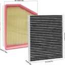 Comb Engine Cabin Air Filter for Chrysler Pacifica 3.6L V6 2025 2024 2023 2022 2021 2020 2019 2018 2017