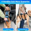 Dog Lift Harness for Large Male Dogs, 2-in-1 Detachable Support Harness, Full Body Carrying with 4 Handles, Dog Sling for Large Dogs Hind Leg Support (Black, X-Large)