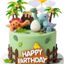 Knana 18Pcs Dinosaur Cake Topper Dinosaur Cake Decorations Dinosaur Egg Cake Decorations for Dinosaur Birthday Party Supplies