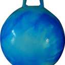 AppleRound Hippity Hoppity Hopball with Pump, Sit-On Bouncy Exercise Ball with Handle, 18 inch / 45 cm for Kids Ages 3-7, Cloud Colors (Blue)