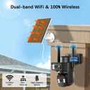 4K Solar Security Camera Wireless Outdoor with Dual-Lens,5G/2.4G WiFi Cameras for Home Security with WiFi 6,8MP Color Night ViSion,PIR Motion Detection,Auto Tracking,2-Way Audio,Spotlight Siren,Alexa