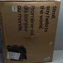 Mompush Lithe Double Stroller, Lightweight Side by Side, Infant & Toddler, Black