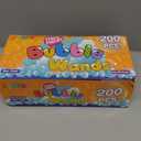 200 Pcs Mini Bubble Wands in 10 Colors, Bulk Party Favors for Kids, Themed Birthday, Christmas, New Year, Valentine, Carnival, School Classroom Prizes for Boys & Girls, Ideal Goodies Bags Stuffers