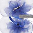 Cizoe Tea Party Fascinator Hats for Womens 50s Headwear with Veil Flower Cocktail Wedding Church Derby Hat (White)